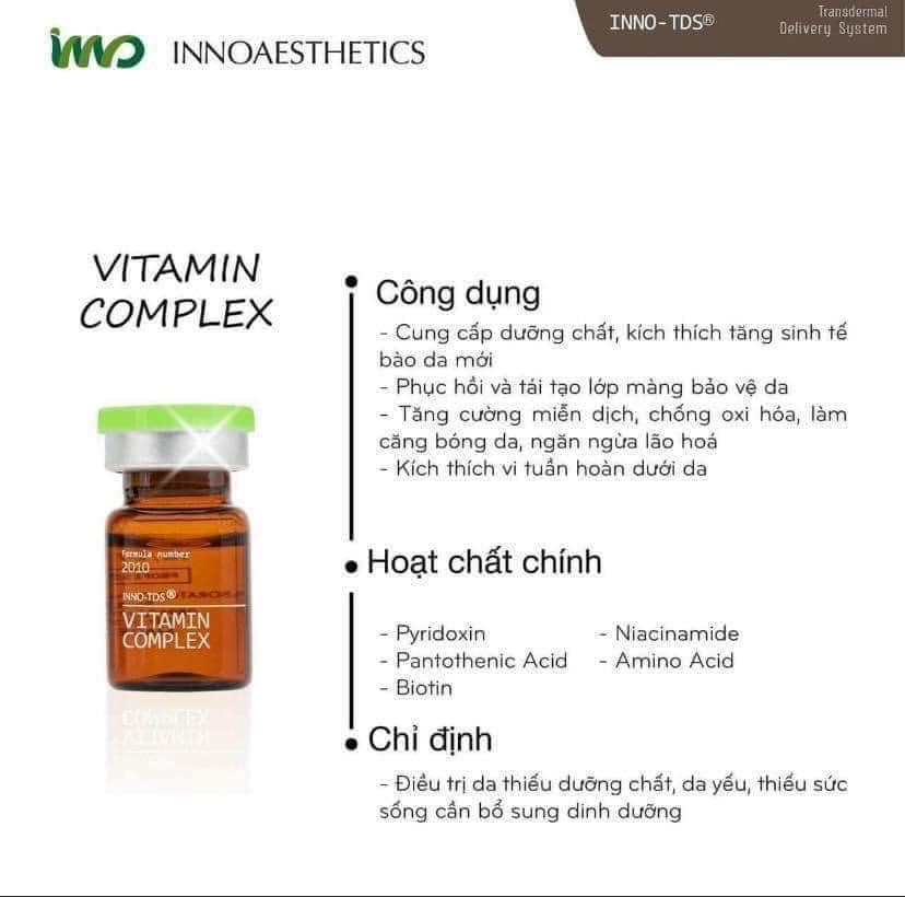 Tách lẻ Meso Inno- DNA  HA  Vitamin Restruc AKN TIGF XeroskinHair Loss Cotrol Hair Vital Innoaesthet