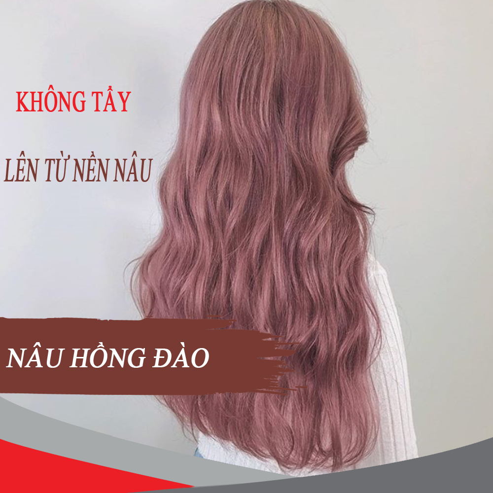 [Hcm]Tuýp Nhuộm Tóc Tại Nhà Nâu Hồng Đào - Nhuộm Trên Nền Tóc Vàng Level 89 - Nâng Tone Mạnh - Tặng Oxy