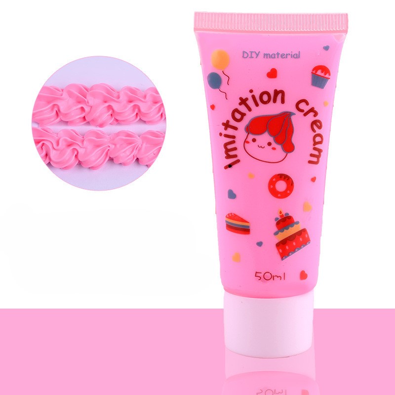 Tuýp kem keo 50g nhiều màu sắc dùng trang trí gắn charm họa tiết decor ốp điện thoại móc khóa… DIY