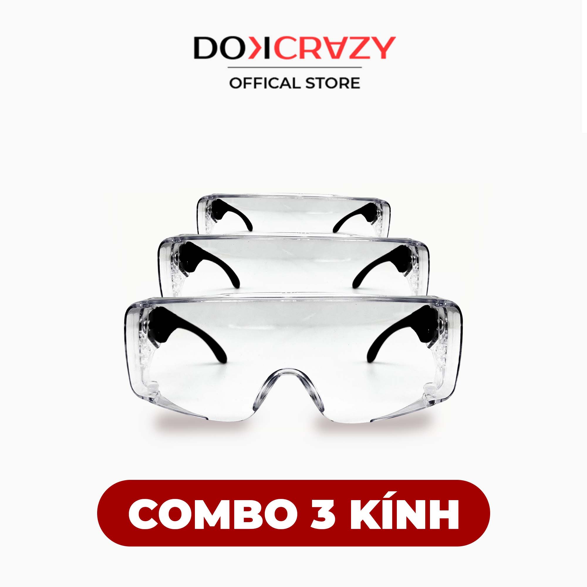 Kính Chống Bụi đi đường DOKCRAZY FOGLY cho người đi xe máy xe đạp đeo thời trang chống nắng chống mờ