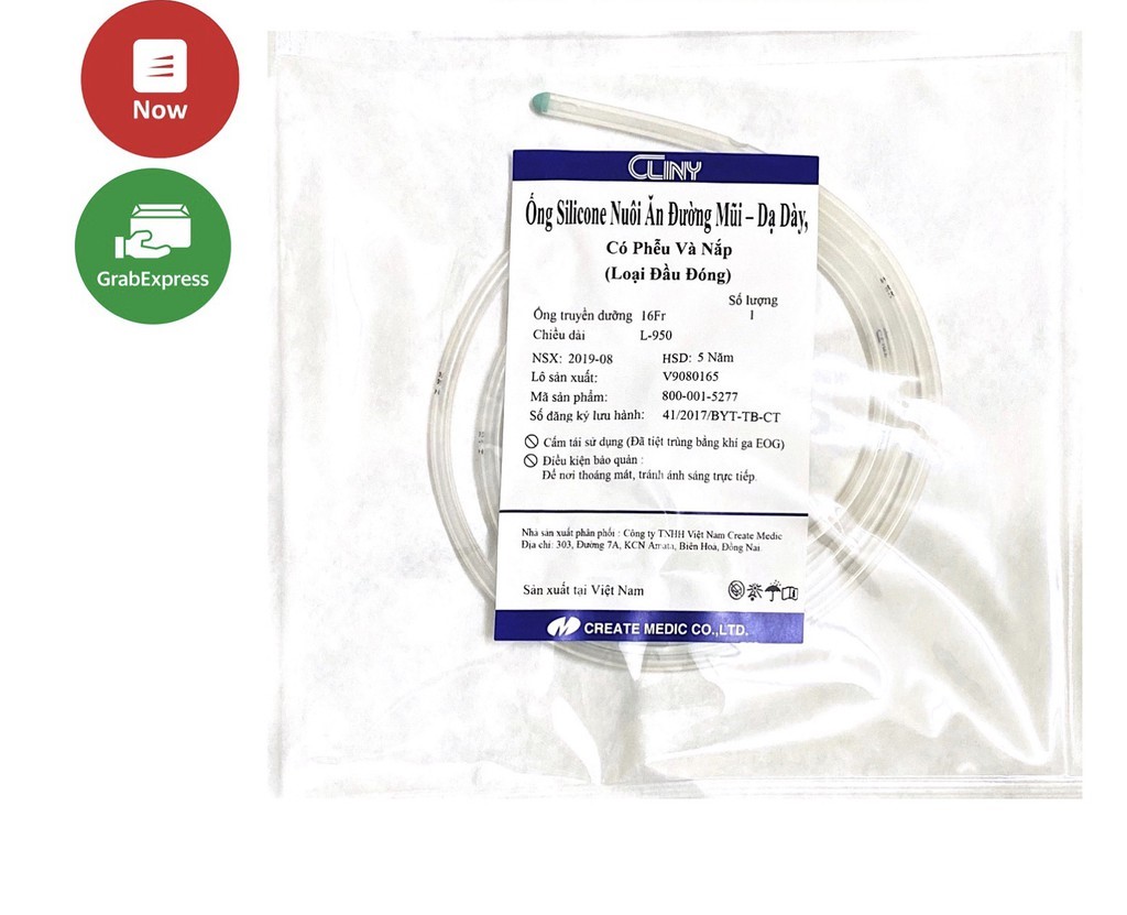 Ống Silicone nuôi ăn đường mũi- dạ dày dùng 1 tháng