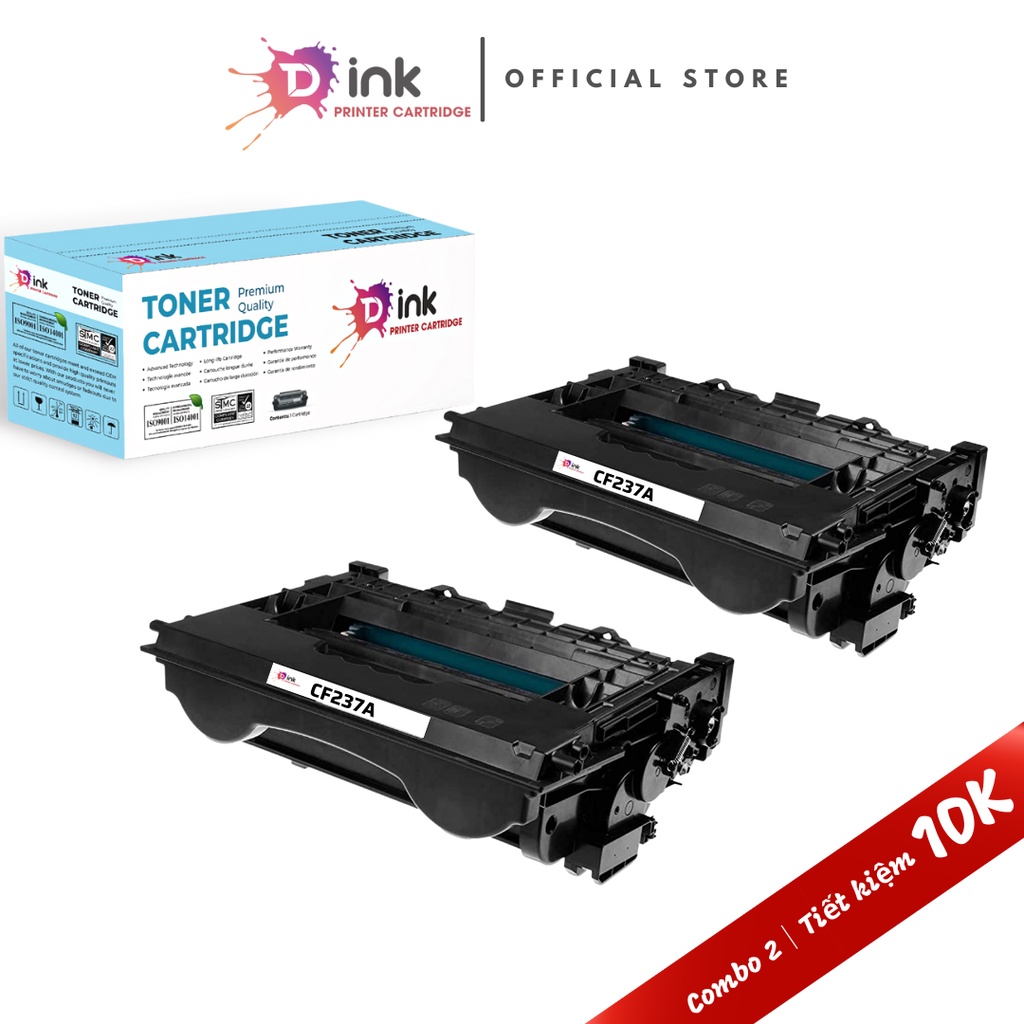 Combo 2 Hộp Mực Cao Cấp TDink 37A (CF237A) - Dùng cho máy in laser HP LaserJet M607N ...