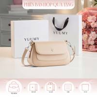 Túi Yuumy (Thời trang nữ phối nắp gập size 25 - Túi đeo chéo da Smooth YN252)