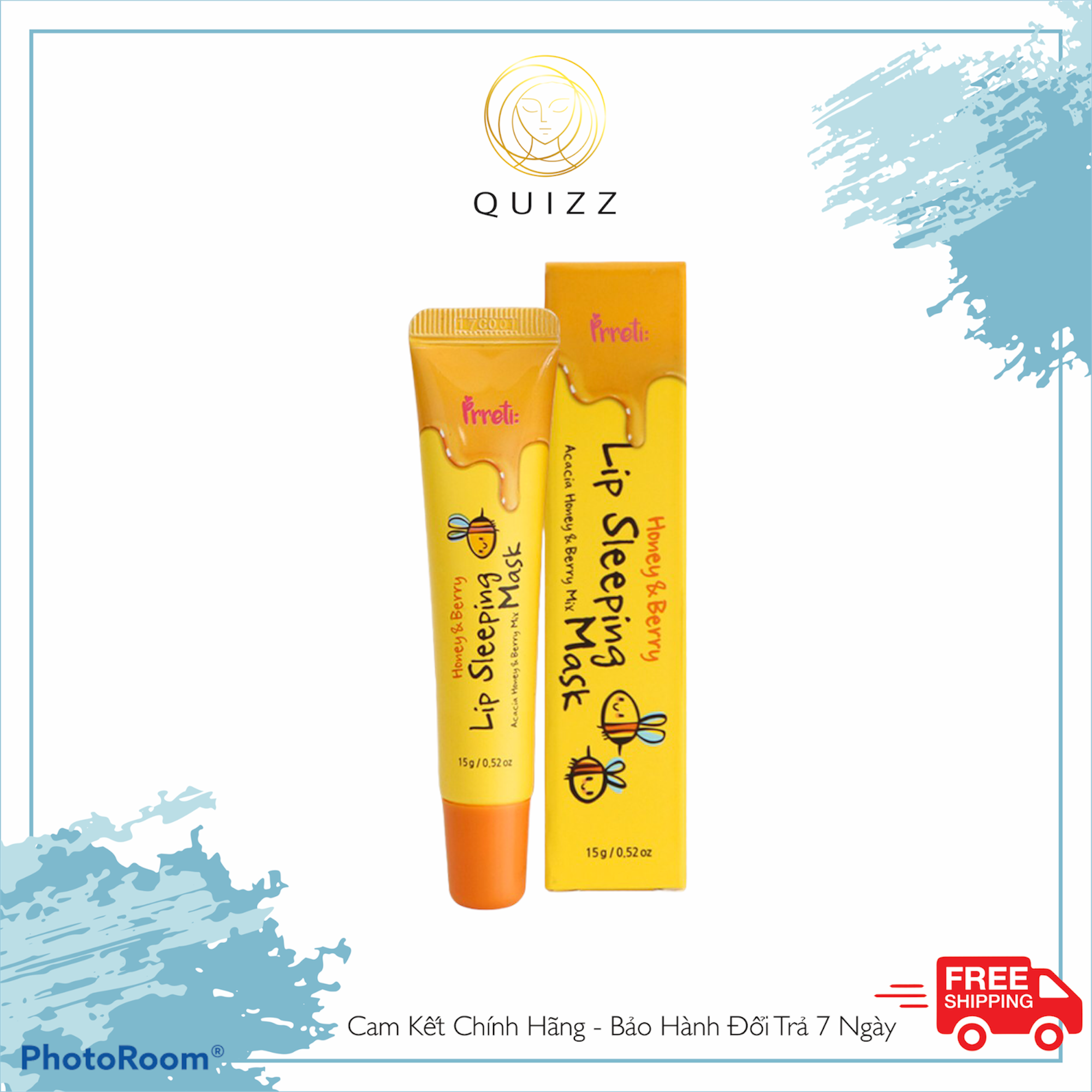 Mặt Nạ Ngủ Môi Mật Ong Prreti_Quizz Cosmetics