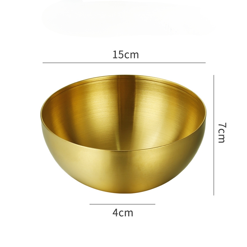 Bát Inox Đựng Salad TAMUSHOP92 Tô Mỳ Lạnh Hàn Quốc Chén Inox Ăn Cơm Trộn Bột Mạ Màu Vàng Bạc BI003