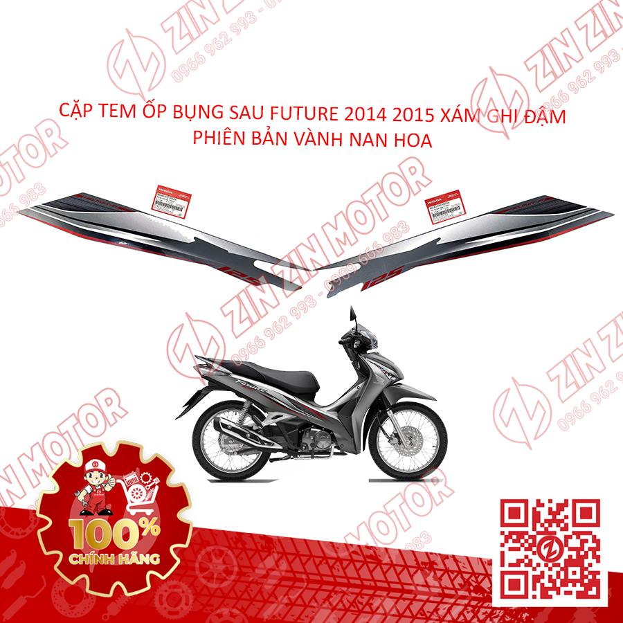 Tem Ốp Sườn Bụng Sau Xe Future 125 Mập Future Fi 125 Future BXC 125 2014 2015 2016 2017 Chính Hãng -