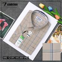 (Freeship Max)[HCM]Áo Sơ Mi Nam Ngắn Tay Caro Vải Bamboo Vạt Ngang Form Regular Vĩnh Tiến 445 - Nhiều Màu
