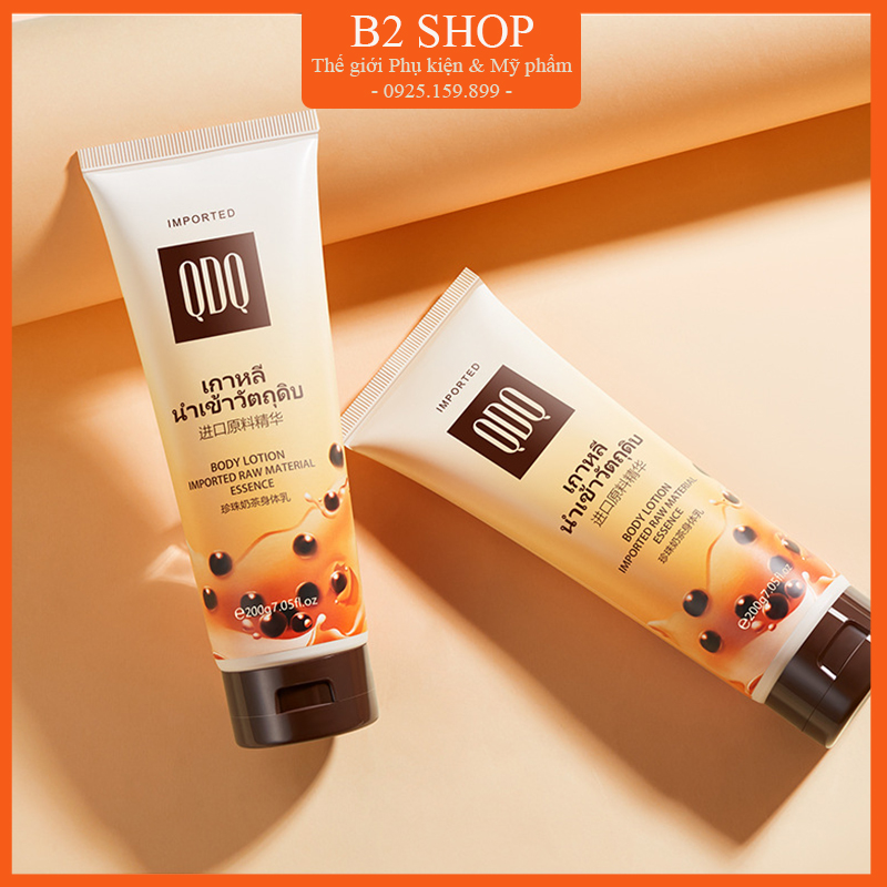 Dưỡng Thể Trà Sữa Ngọc Trai Làm Trắng Da Dưỡng Ẩm Toàn Diện Qdq 200G - Milk Tea Body Lotion