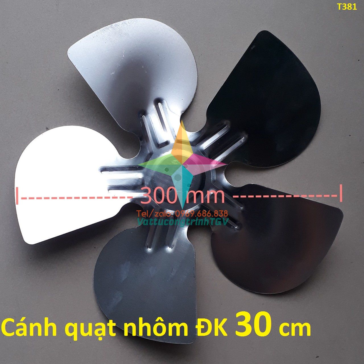 Cánh quạt nhôm 5 cánh đường kính 30cm