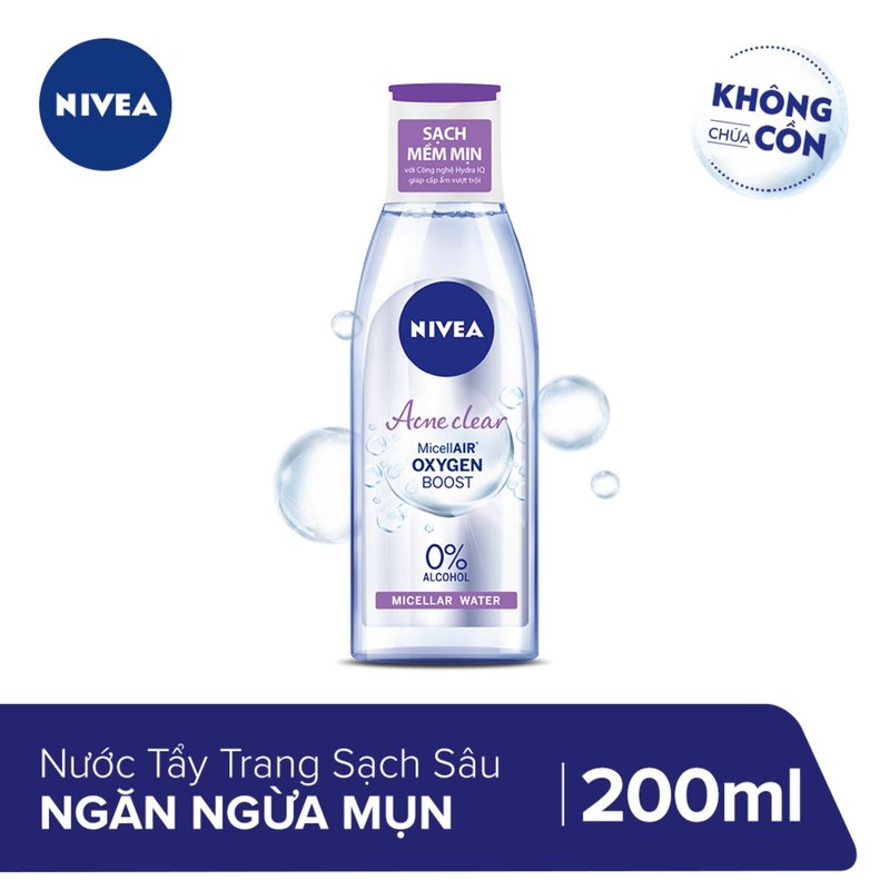 [Hcm]Nước Tẩy Trang Nivea Sạch Sâu Ngăn Ngừa Mụn Cho Bạn Một Làn Da Mềm Mịn 200Ml