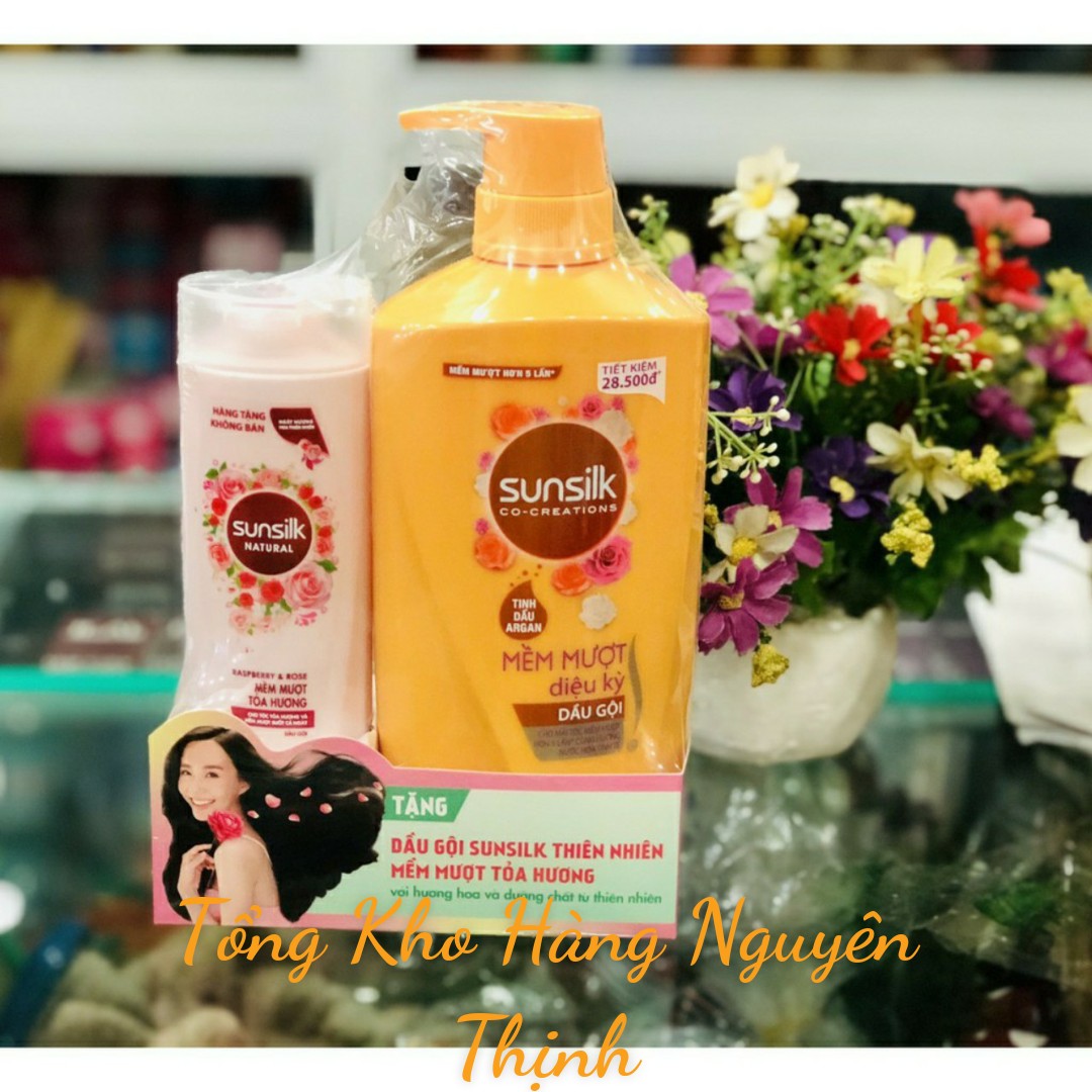 [HCM]Chai Dầu Gội Sunsilk Mềm Mượt Diệu Kỳ (650g) TẶNG Chai Dầu Gội 140g