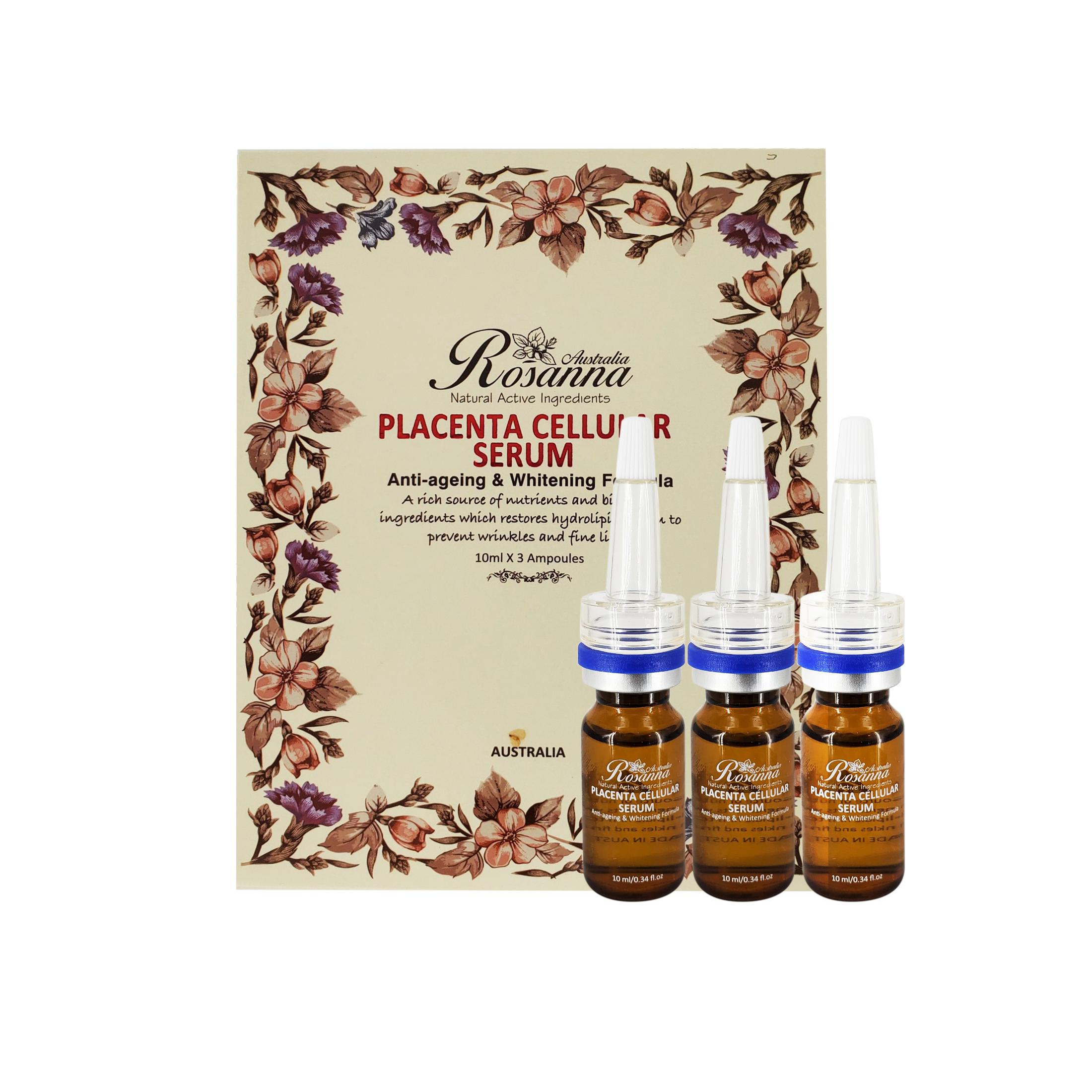 [Hcm]Serum Dưỡng Da Nhã Nám Nhau Thai Cừu Rosanna Placenta Serum (8 Ml/Ống Hộp/3 Ống)