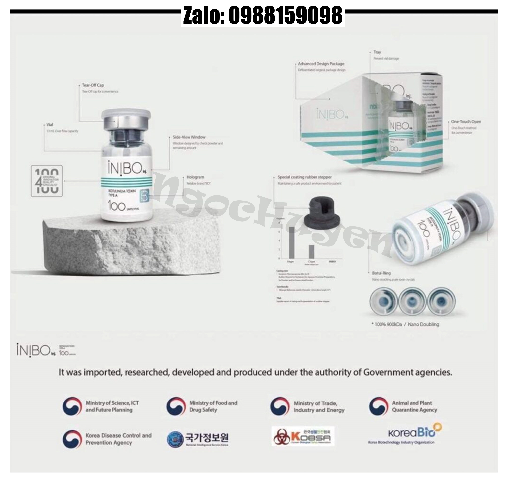 Botox Inibo 100Units - Botox100 - Botox Hàn Quốc - Botox Chính Hãng - Thon gọn hàm