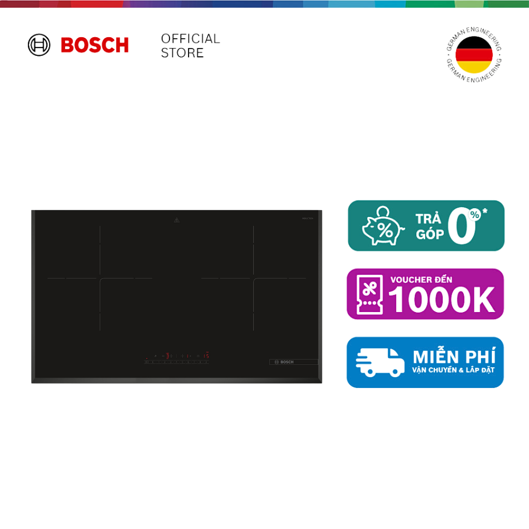 [Clearance] Bếp từ Bosch 2 vùng nấu PMI82560VN - Series 4 (78cm) - Hàng chính hãng