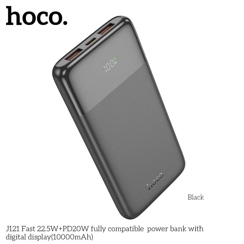 Sạc dự phòng nhanh Hoco J121A dung lượng 20000mAh QC3.0 22.5W + PD20W có cổng USB và Type-C