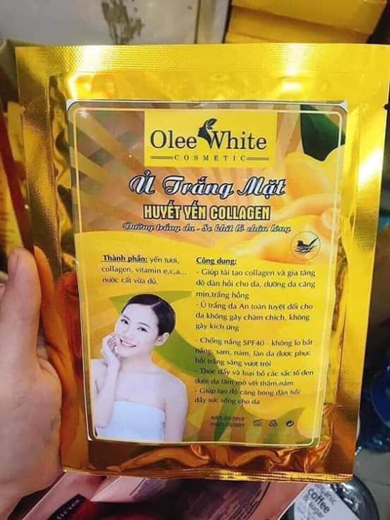 Ủ trắng huyết collagen cho mặt