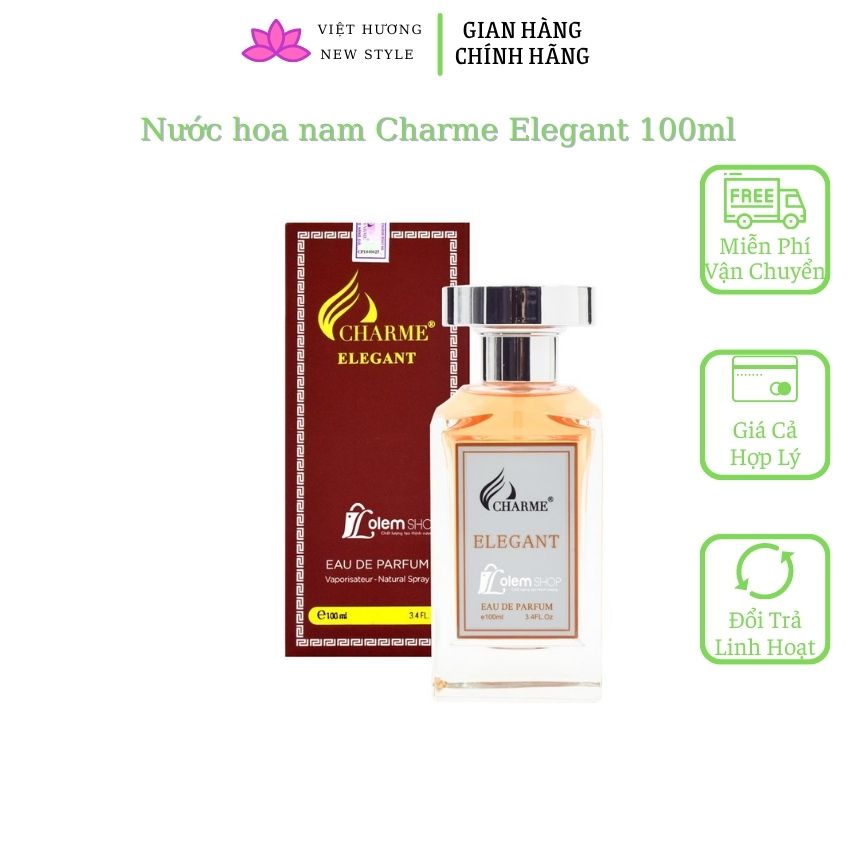 [CHÍNH HÃNG + Free ship]Nước hoa nam Charme Elegant 100ml chính hãng cao cấp mùi hương nam tính Newstyle NH10