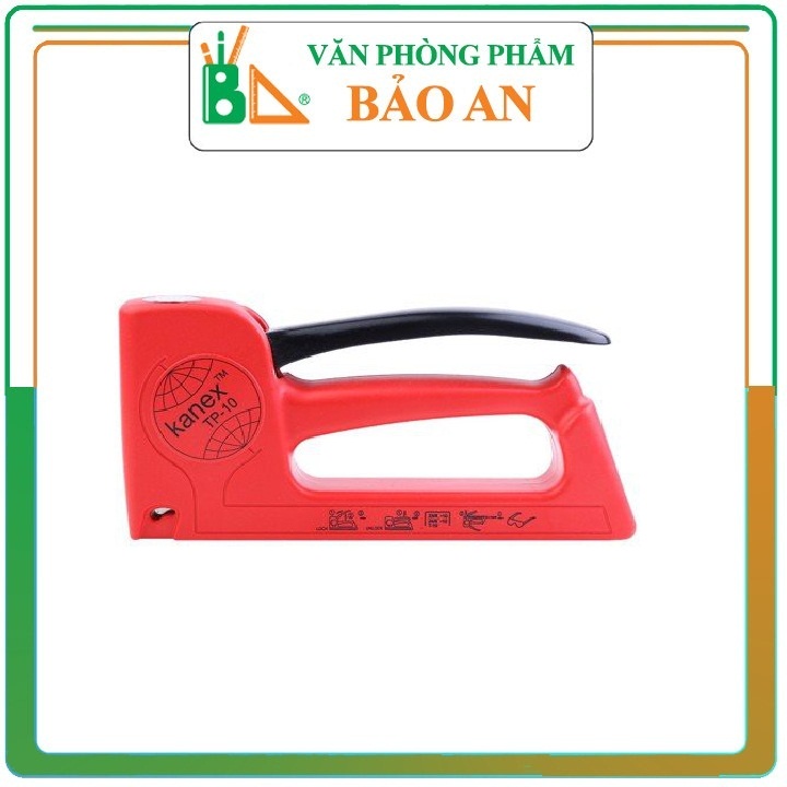 Máy bắn ghim Kanex TP-10 - Tặng kèm hộp ghim 16/6 - Văn phòng phẩm Bảo An