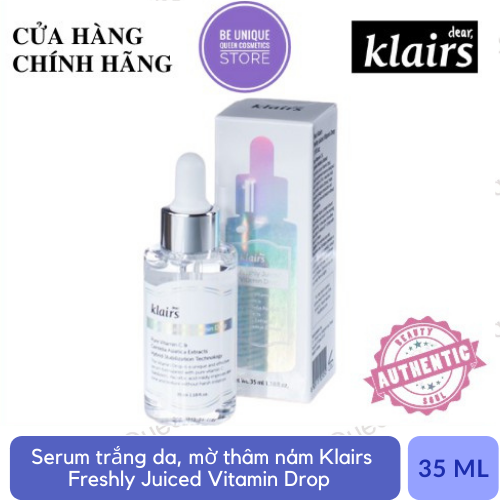 Serum trắng da mờ thâm nám Klairs Freshly Juiced Vitamin Drop 35ml