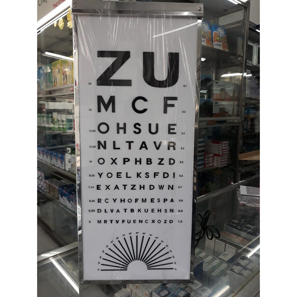 [Hcm]Bảng Kiểm Tra Thị Lực Chữ Zu Có Đèn