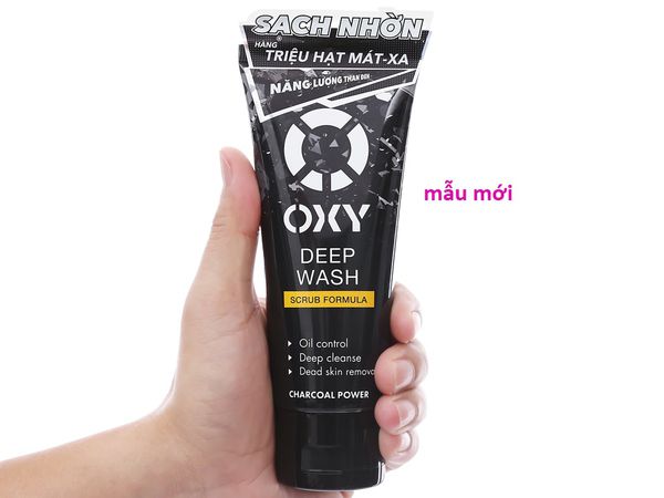 [HCM]Kem rửa mặt OXY Deep Wash Scrub Formula có hạt làm sạch sâu đánh bay nhờn tút sáng da 100ml