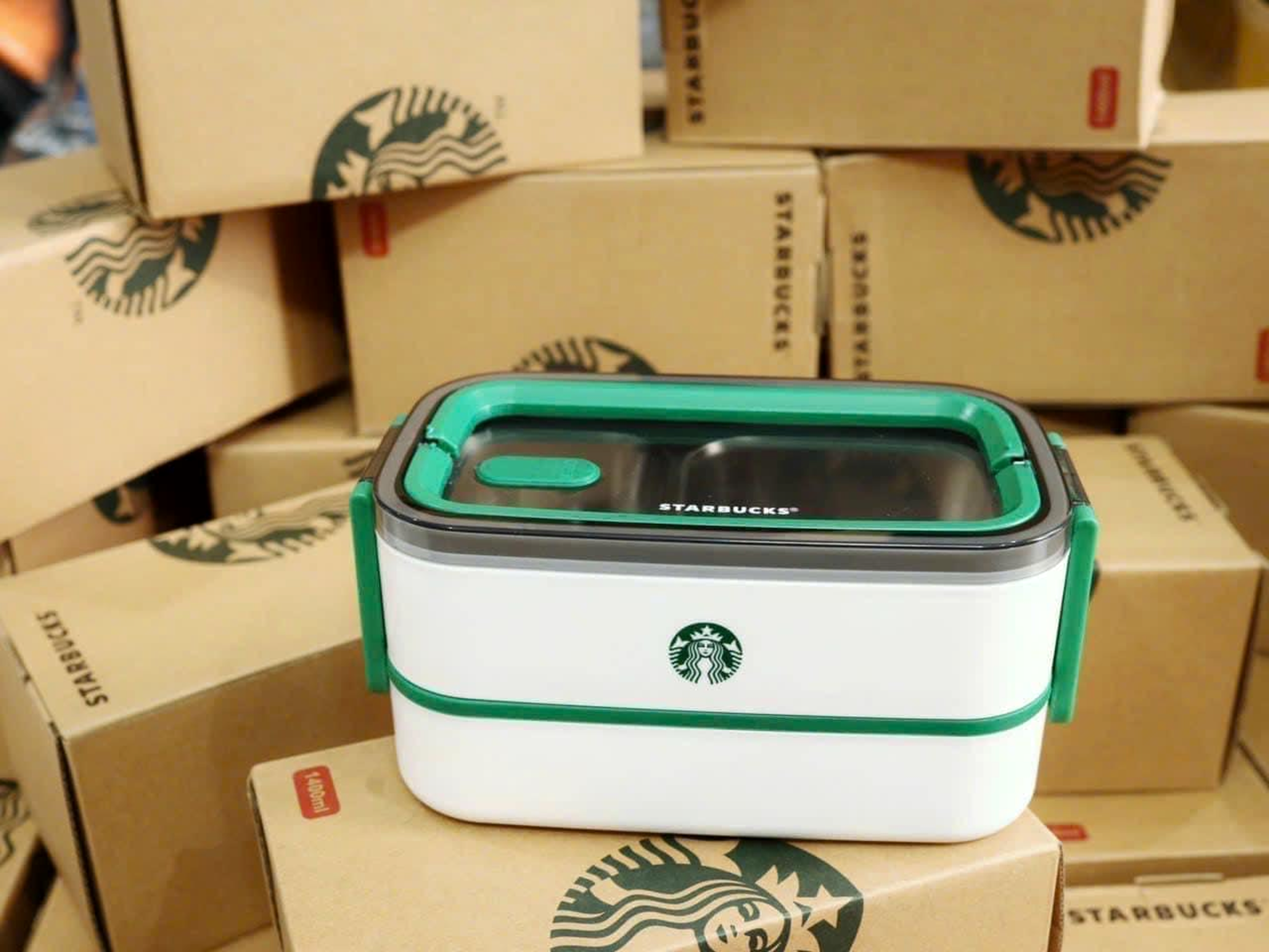 hộp cơm 2 tầng starbucks inox 304