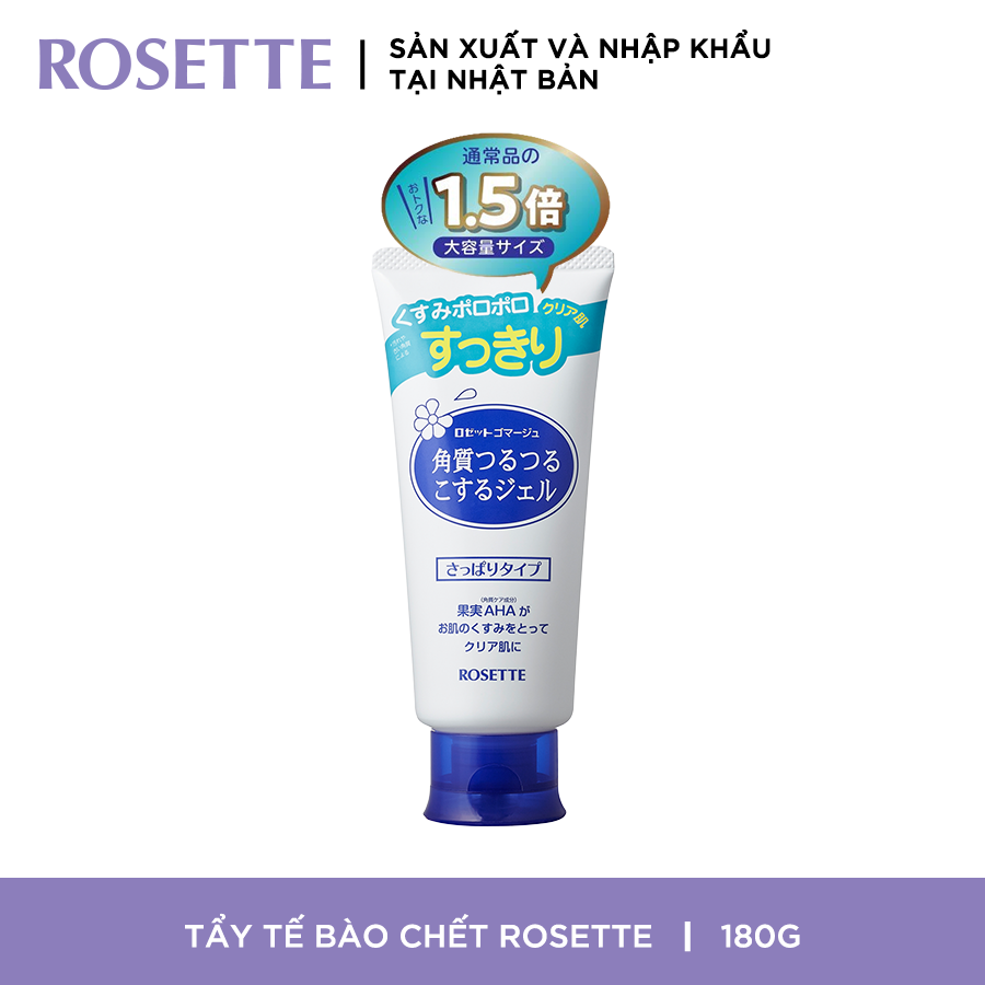 [Hcm]Tẩy Tế Bào Chết Dành Cho Da Mụn Da Nhờn Màu Xanh Rosette Gommage Gentle Cleansing Gel Chai Lớn 180G