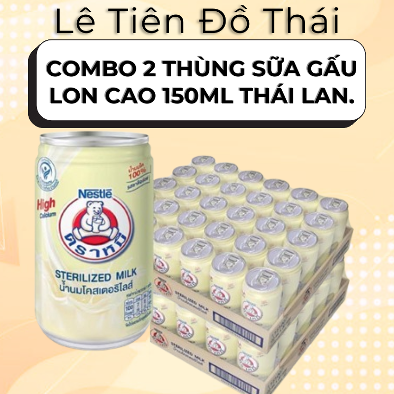 Sữa Gấu Lon Cao 150ml Sữa Gấu Nestle Thái Lan.