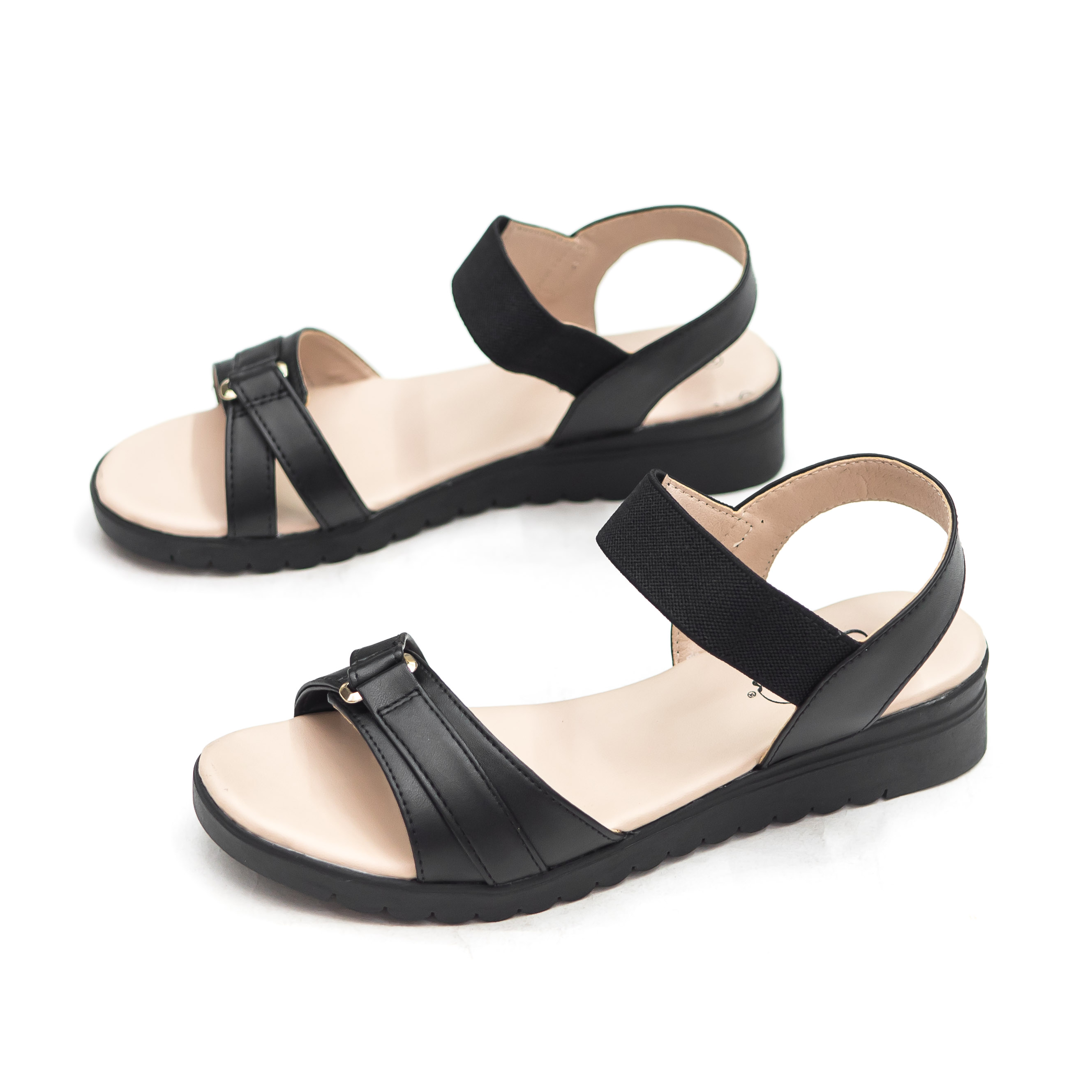 [Hoàn Xu] GIÀY SANDAL QUAI HẬU NỮ BITIS THỜI TRANG BTW000288 (ĐEN FULL +  ĐEN + NÂU + KEM) - BITIS