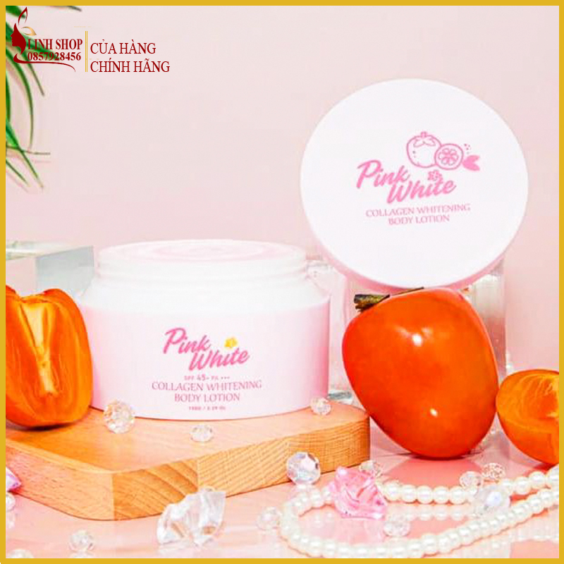 [Chính Hãng ] Kem Trắng Da Body Pink White Collagen Whitening