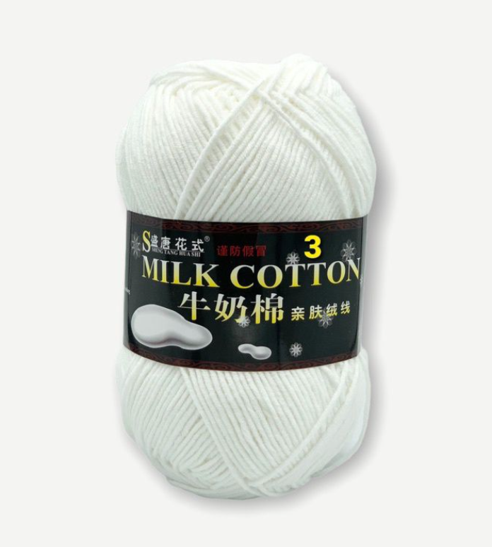 Cuộn len Milk cotton loại 1 cuộn to 125g-2.5mm