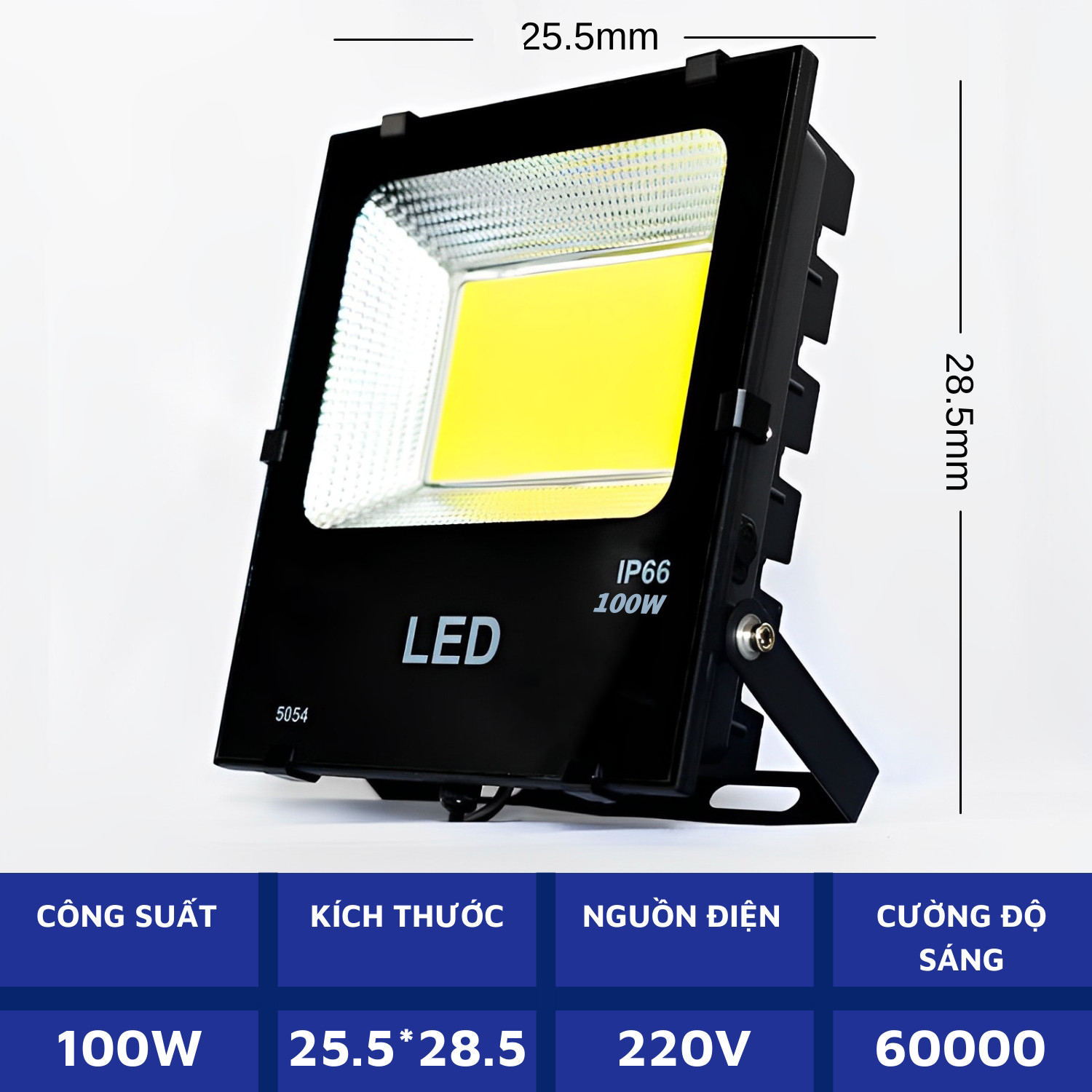 Đèn Pha Led Siêu Sáng COB 5054 đủ Công Suất 50w/100w/200w/300w - IP66 Đèn Pha Chiếu Sáng Ngoài