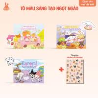 Bộ 3 cuốn tô màu Cinnamoroll + Melody + Kuromi