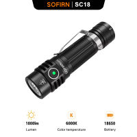 SOFIRN SC18 Đèn pin EDC có thể sạc lại SST40 Tối đa 1800 Lumens TIR Optical Element Với Side Switch