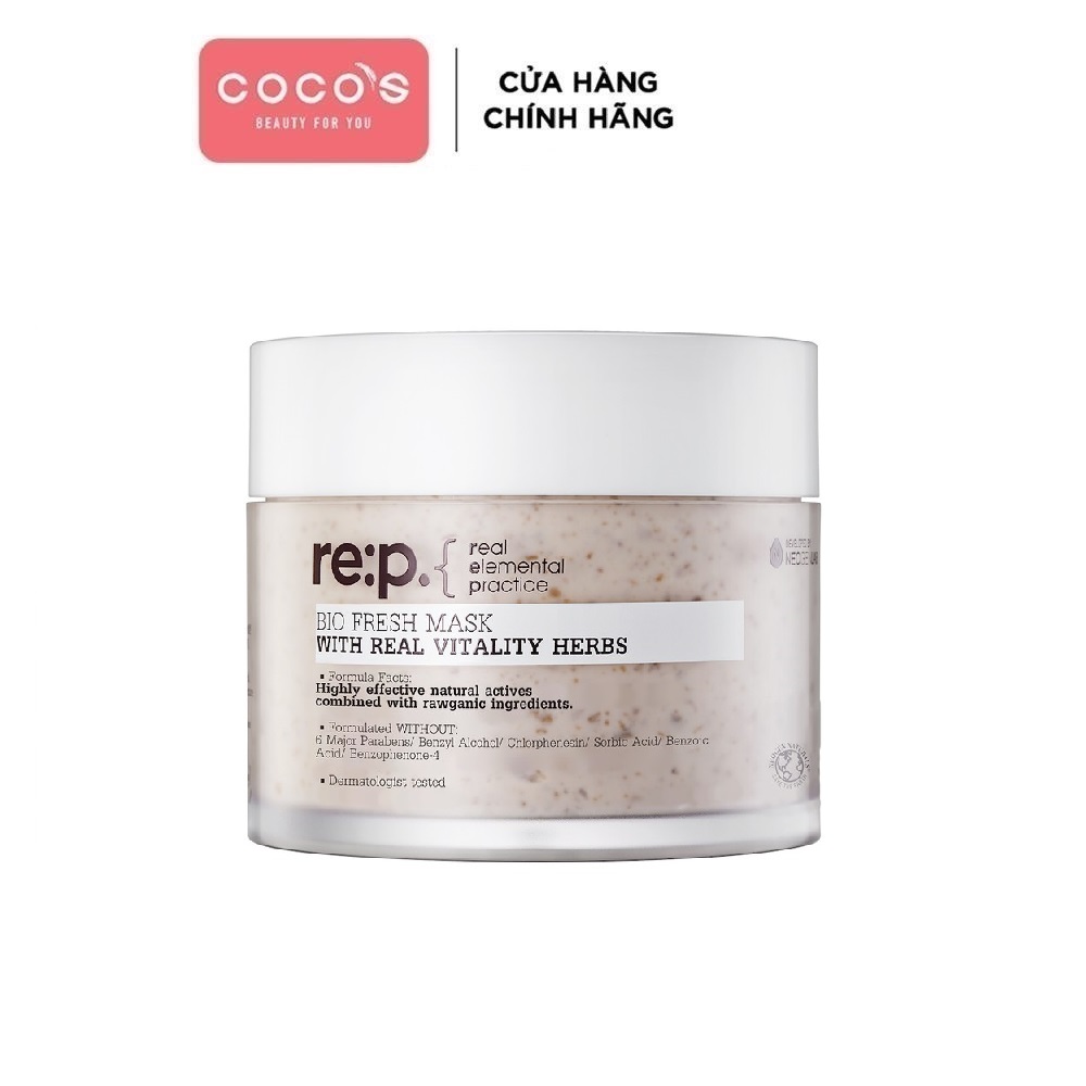 Mặt Nạ Đất Sét Hoa Hồng Se Khít Lỗ Chân Lông Dưỡng Sáng Và Đều Màu Da RE:P Bio Fresh Mask With Real Vitality Herbs 130g