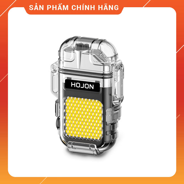 Hộp Quẹt Bật Lửa Hojon F33 Plasma 2 Tia Chống Nước Tiêu Chuẩn IP56 Kiêm Đèn Pin Chiếu Sáng Siêu Xịn 