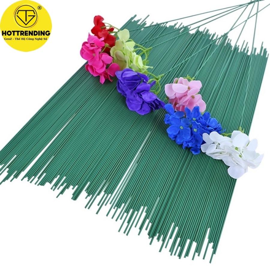 Que Kẽm Dài 50cm Đường Kính 2mm Loại Tròn Cứng Cáp Chuyên Cắm Hoa Sáp Hoa Giả Làm Thân Hoa Cho Các Ngày Lễ