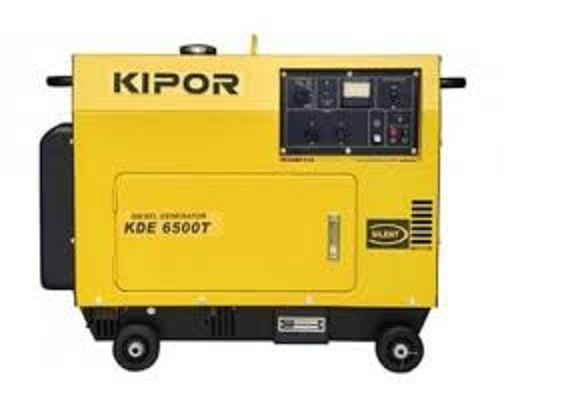 Máy Phát Điện Diesel Kipor KDE6500T 4.5kVA, Vỏ Chống Ồn, Bánh Xe Di Chuyển Dễ Dàng