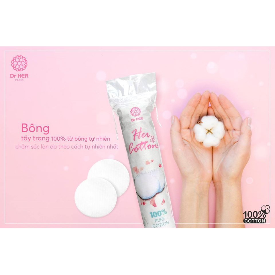 [HCM]Bông Tẩy Trang 100  Cotton Tinh Khiết Dr  Her