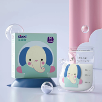Túi trữ sữa Kichilachi có vòi cảm biến nhiệt độ 100ml/120ml/150ml/180ml/250ml túi đựng sữa mẹ để ngăn đông khoá zip
