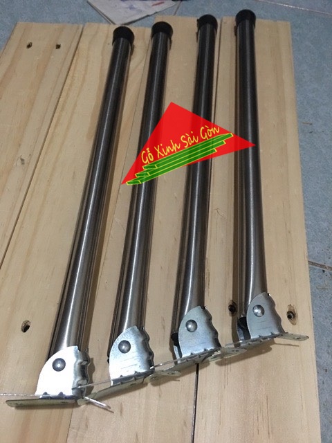 Bộ 4 chân bàn gấp bằng sắt ống cao 40cm dễ dàng lắp ráp