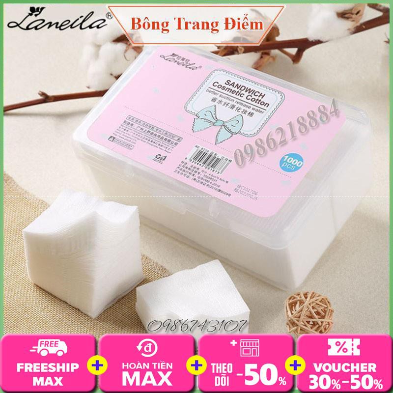 Bông tẩy trang Laneila hộp 1000 miếng