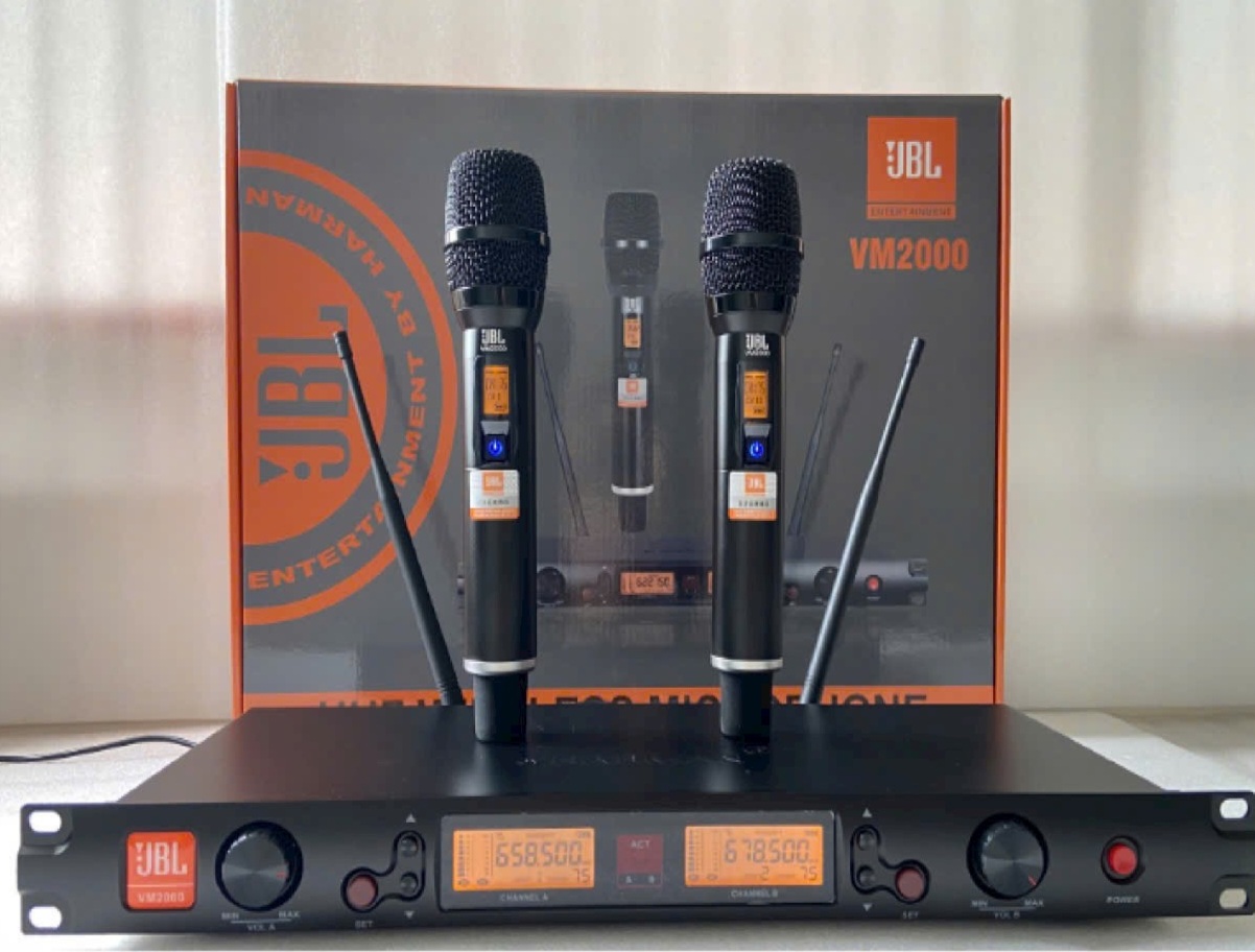 Micro Không Dây JBL VM800 Micro không dây JBL VM2000 Mic Nhạy Hút ÂmGiọng Sáng Và Trong TrẻoChống Hú
