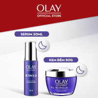 Combo Kem Dưỡng Ban Đêm OLAY RETINOL24 Giúp Giữ Nét Tươi Trẻ Cho Da & Mờ Nếp Nhăn Hũ 50G + Serum OLAY RETINOL24 Giúp Giữ Nét Tươi Trẻ Cho Da & Mờ Nếp Nhăn Chai 30ML