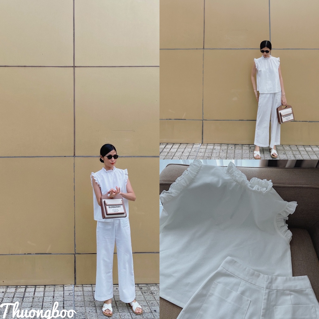 Áo Kiểu Nữ Cổ Bèo Thuongboo Điệu Đà Chất Liệu Linen Thoáng Mát Thích Hợp Cho Ngày Hè - Flare Top