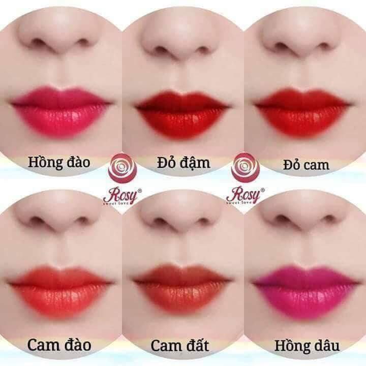 Son Kem Lì Rosy Cao Cấp Màu Đỏ Cam