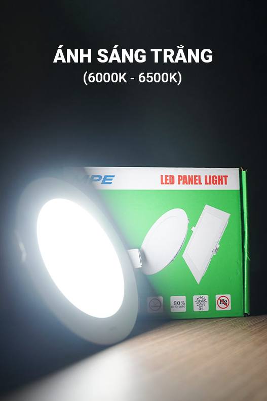Đèn Led Panel âm trần MPE công suất 24W (ánh sáng trắng - vàng - 3 màu) - Hàng chính hãng