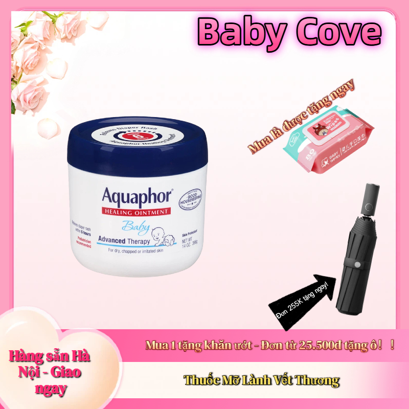 Kem Đa Năng Aquaphor Với Lanolin - Dưỡng Ẩm Sâu Tạo Màng Bảo Vệ & Hỗ Trợ Phục Hồi Vùng Da Mẫn Đỏ Hăm Tã Cho Trẻ Sơ Sinh 396g