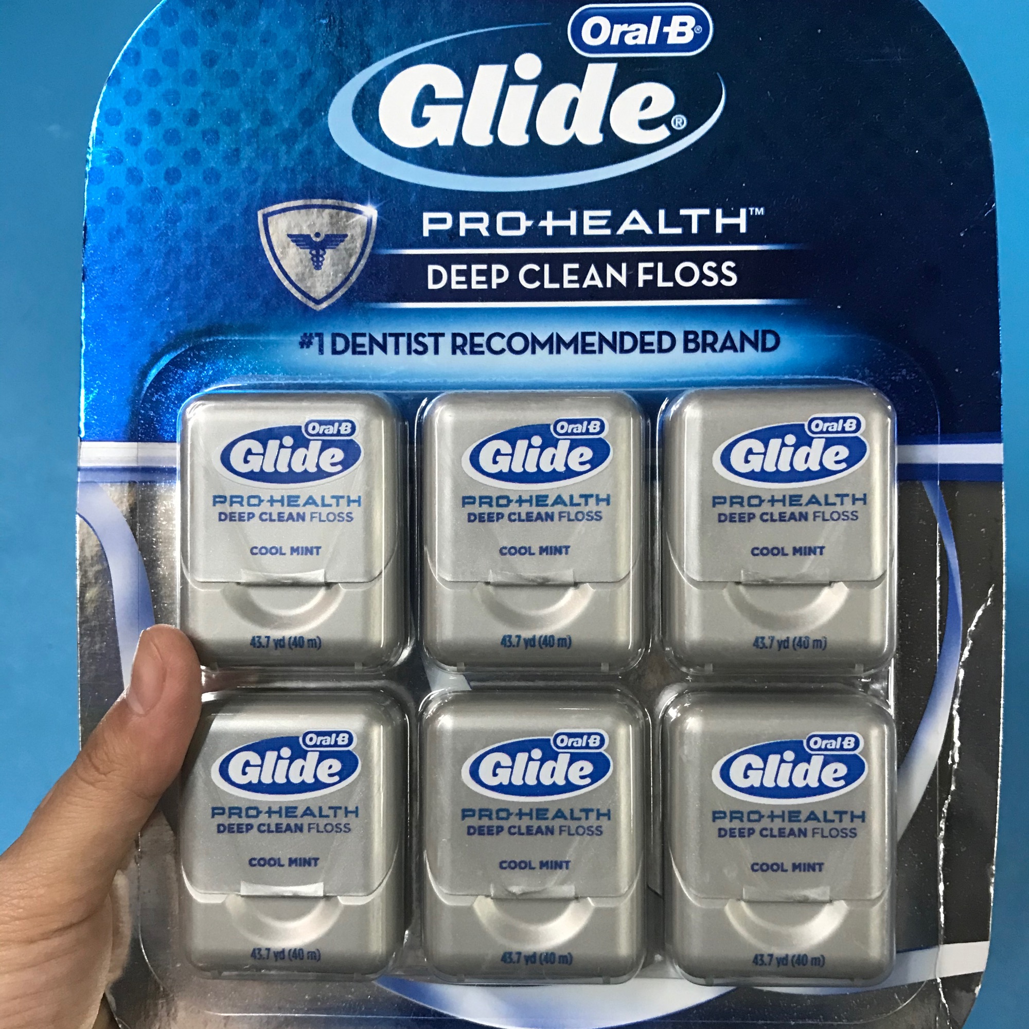 [Hcm]Chỉ Nha Khoa Oral - B Glide Pro - Health Deep Clean Floss - Cool Mint - Vỉ 6 Hộp