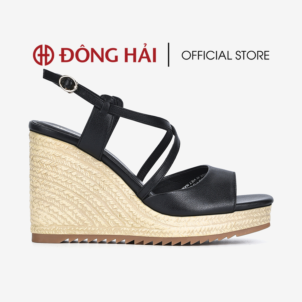 Giày Sandal Đông Hải Đế Xuồng Quai Ngang Bản To 12cm - S81N4